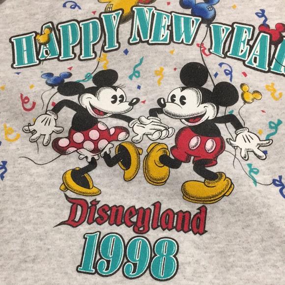 Disneyland 1998 Happy New Year Collectible Sweatshirt Adult Size S/M Like NEW - Picture 5 of 5
